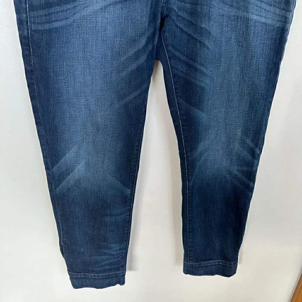 True Religion Mens Relaxed Skinny Rocco No Flap SE Dark Wash Snap Cuff Hidden Bu